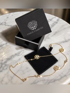 Vince Camuto Gold Multi-Pendant Station Necklace